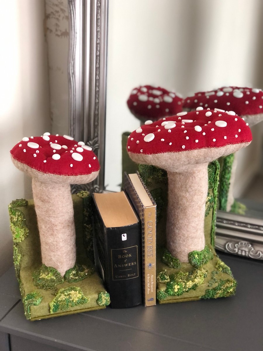 Giant Mushroom Bookends