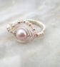 Wire Wrapped Pearl Ring - Image 3