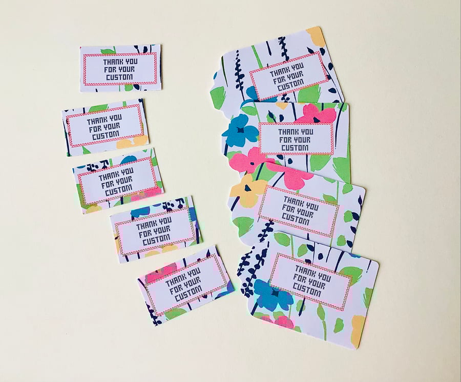 Card,Label Style,Message Tags,’Thank You for Your Custom’30pk Wrapping Tags