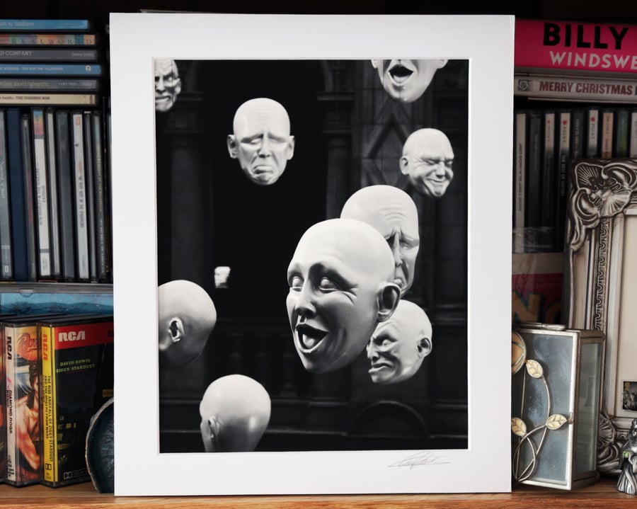 Archival Print of Iconic Kelvingrove Art Gallery Glasgow Head Sculpture Mounted