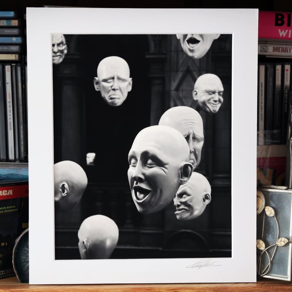 Archival Print of Iconic Kelvingrove Art Gallery Glasgow Head Sculpture Mounted