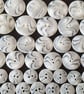 22.5mm  Vintage White Polyester Horn Buttons - Image 7