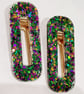 Christmas Green Hairclips Chunky Glitter Clip Barrette Hair Accessories - Image 7