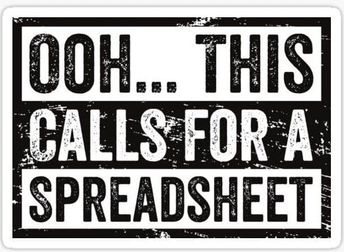 Ooh This Calls For A Spreadsheet decorative fridge magnet