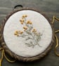 yellow wild flowers small hand embroidery - Image 3