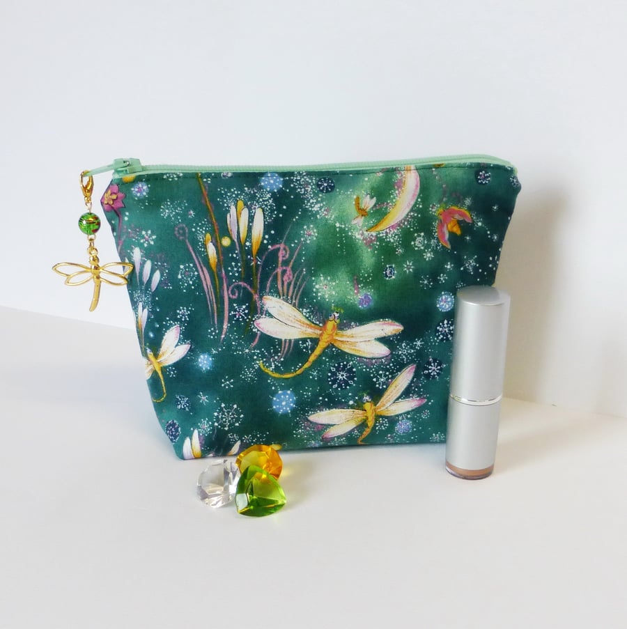 Make up bag, dragonflies