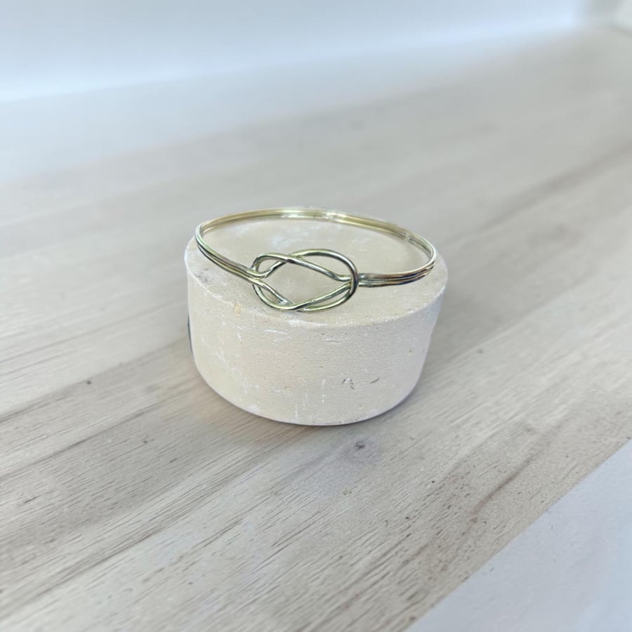 Image of Mens Infinity Bangle - Solid Brass - Gift for Him