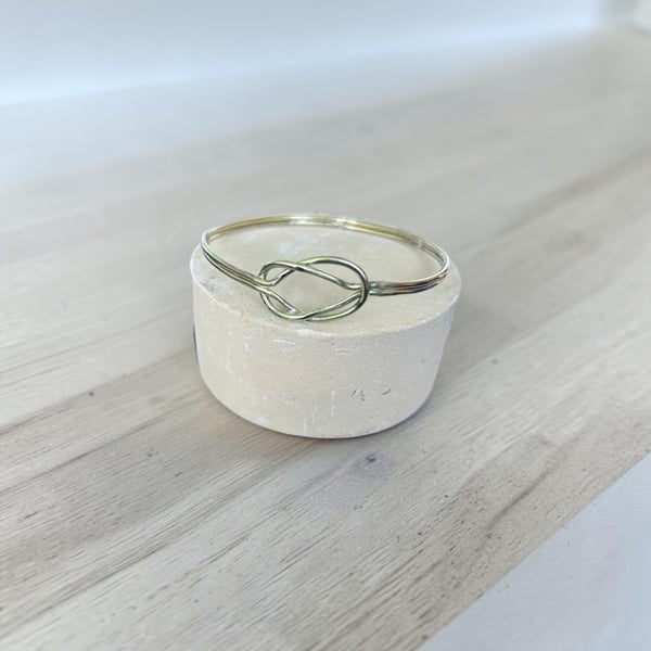 Mens Infinity Bangle - Solid Brass - Gift for Him