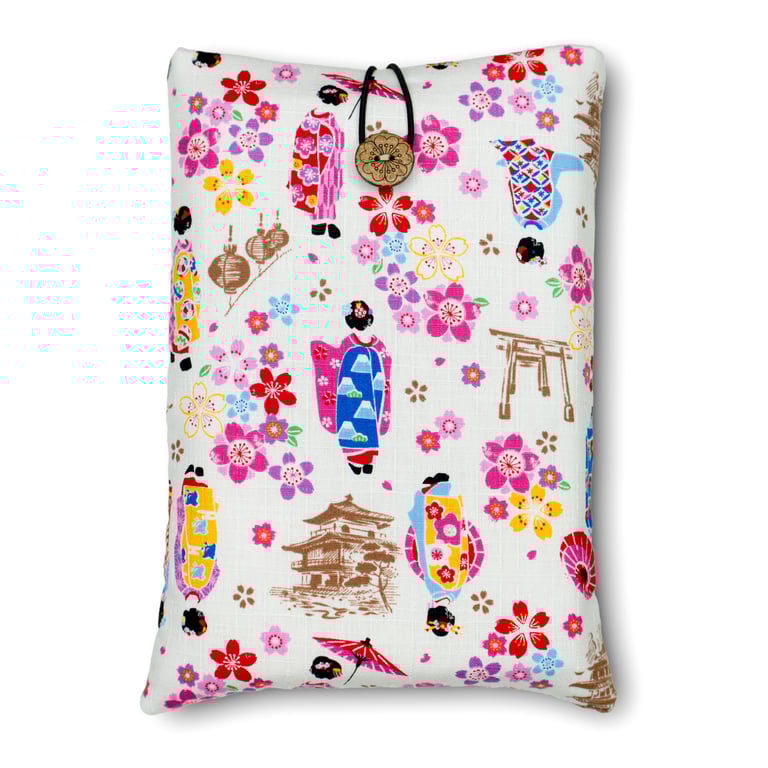 Maiko & Sakura Book Sleeve – Japanese Cotton Book Protector