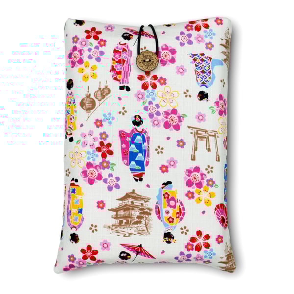 Maiko & Sakura Book Sleeve – Japanese Cotton Book Protector
