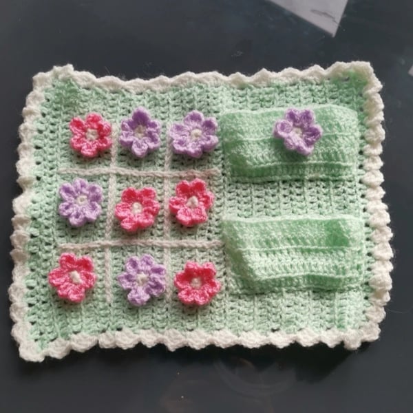 Handmade Flowers Tic-Tac-Toe 
