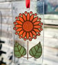 Stained Glass retro flower suncatcher