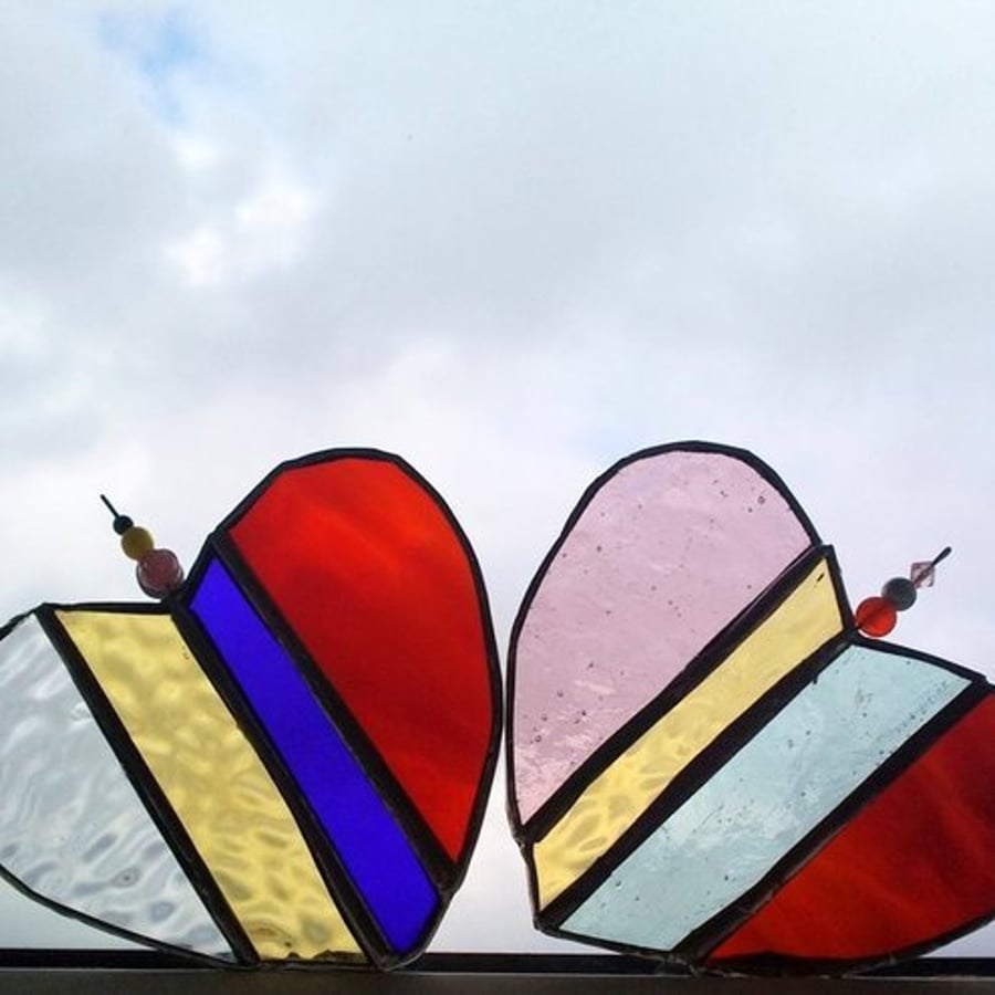  Large stained glass heart
