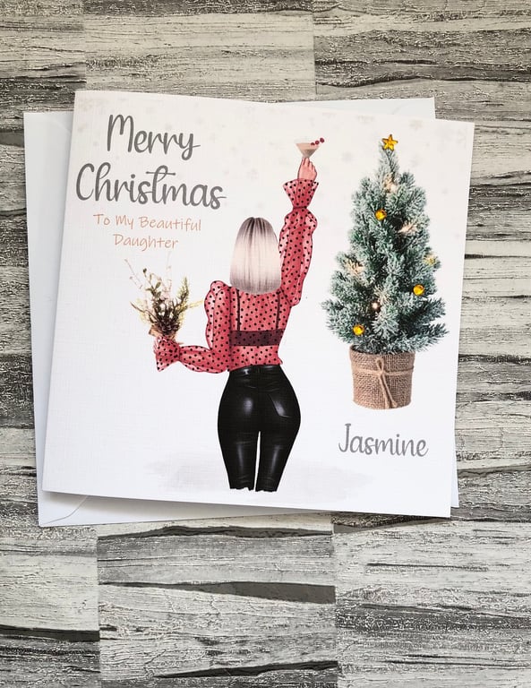 Christmas Card for Mum,Niece,sister, Daughter, Best Friend, Auntie, personalised