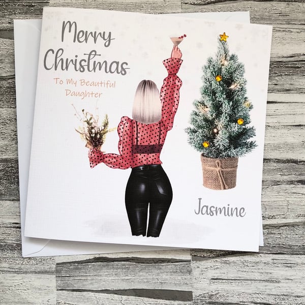 Christmas Card for Mum,Niece,sister, Daughter, Best Friend, Auntie, personalised