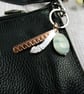 Keyring, Sterling Silver Waves with Copper Bar and Ocean Jasper Gemstone - Image 6