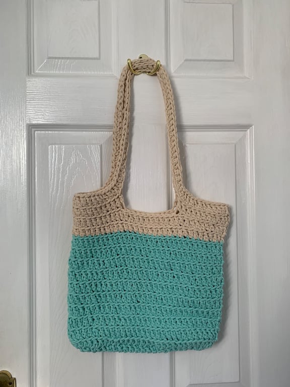Crocheted tote bag