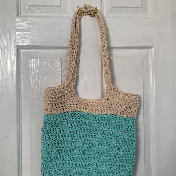 Crocheted tote bag