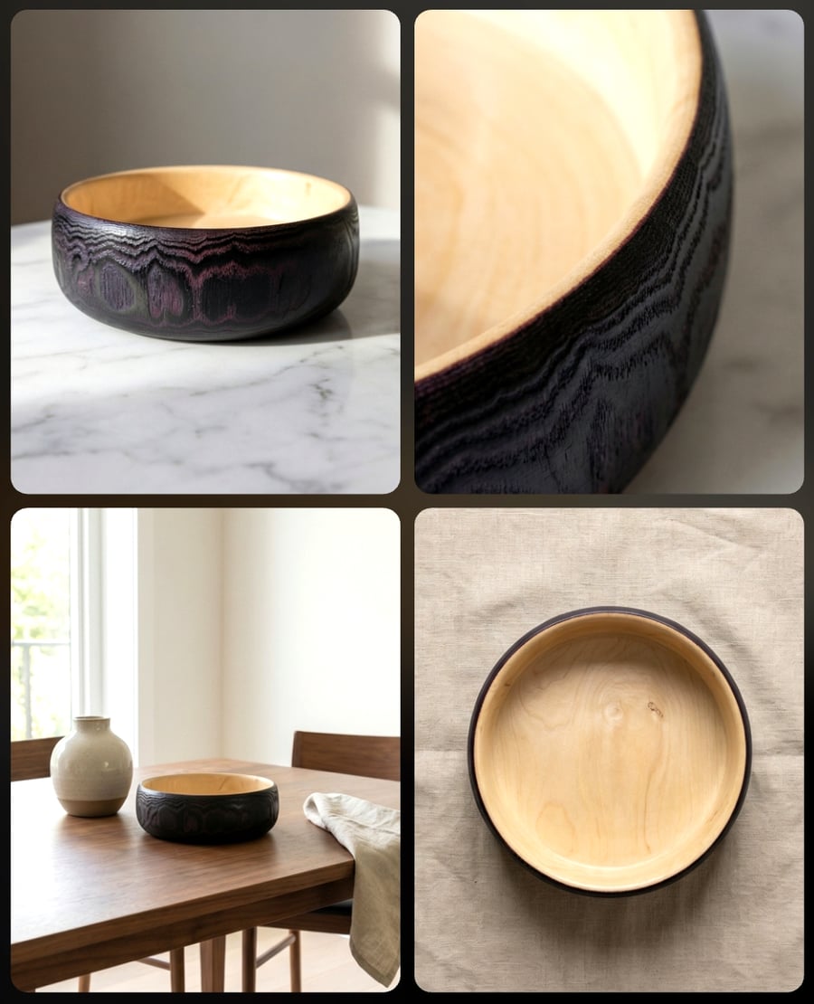 Beautiful unique ash wooden bowl 