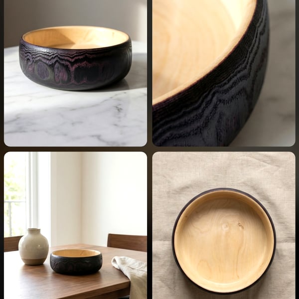 Beautiful unique ash wooden bowl 