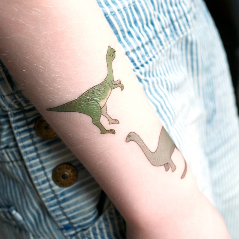 Dinosaur Temporary Tattoo Sheet