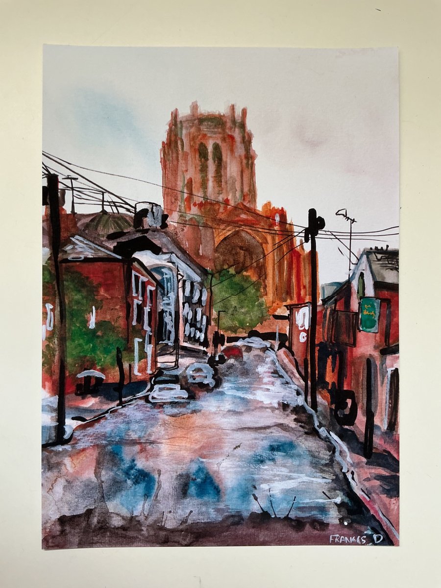 Pilgrim street watercolour print