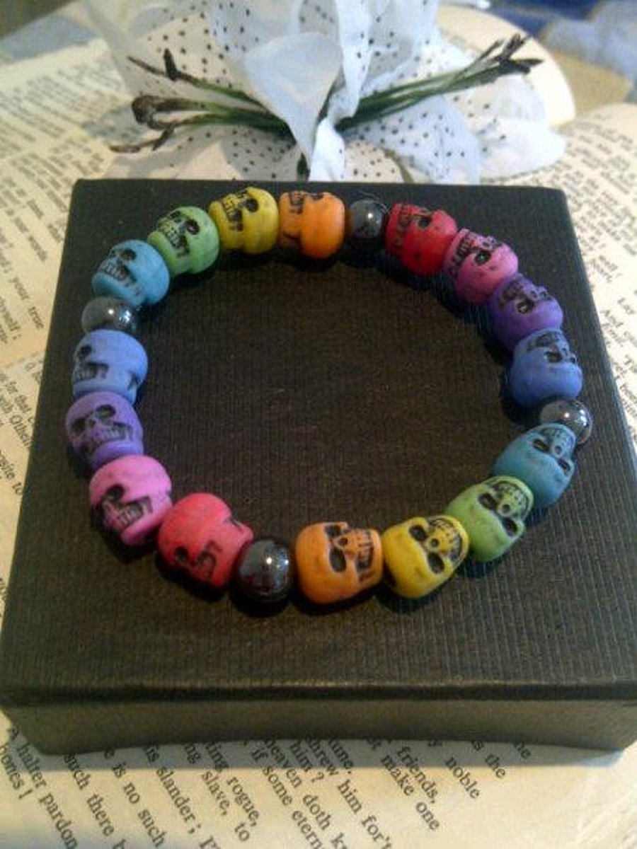 Day of the dead Skull Bracelet 2 SPRING SALE 
