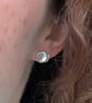 Sterling Silver Honeycomb Curved Disc Stud Earrings - JBJ3045 - Image 7