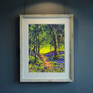 Moss Valley Bluebell Woods in Derbyshire, England - Fine Art Print - Unframed