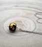 black and gold leaf glass pendant necklace