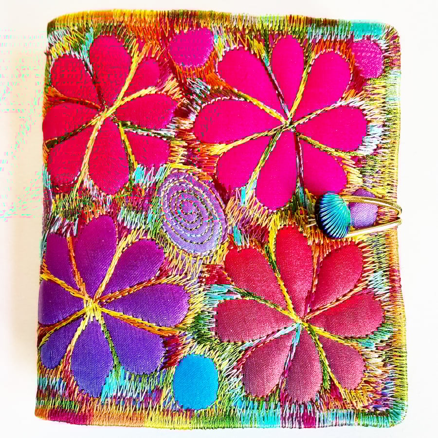 Sewing Needle Case with Free Machine Embroidery machine embroidery 