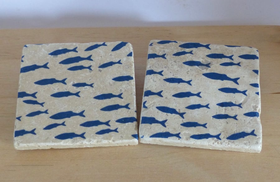 Seconds Sunday - Natural Stone 'Fish' Coasters