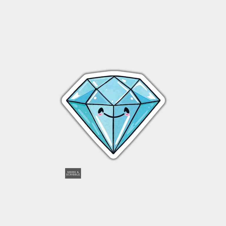 Funny Vinyl Sticker For Adults - Cute Diamond
