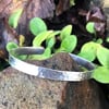 Recycled Sterling Silver 925 Hammered Cuff Bracelet