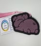 Pig cute bum embroidered bookmark 