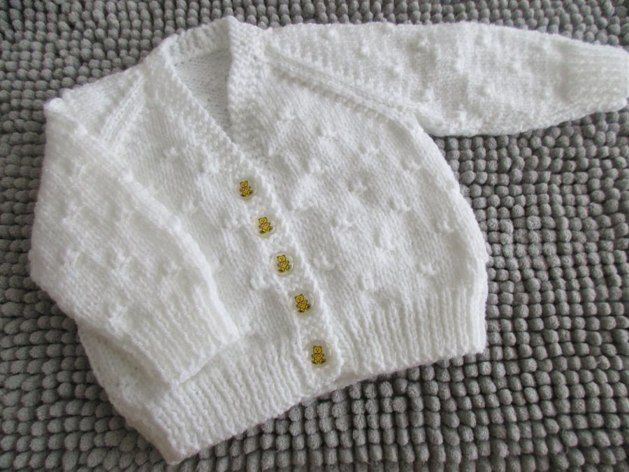 16" Baby Girls Knots V Neck Cardigan