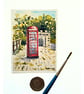 Original ACEO Miniature Watercolour Painting Classic K6 Telephone Box Tavistock