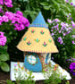 Fairy House - Embroidered Felt Cottage Home for a Fairy or a Keepsake Pot 