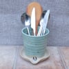 Cutlery and utensil drainer toothbrush holder pottery handmade  