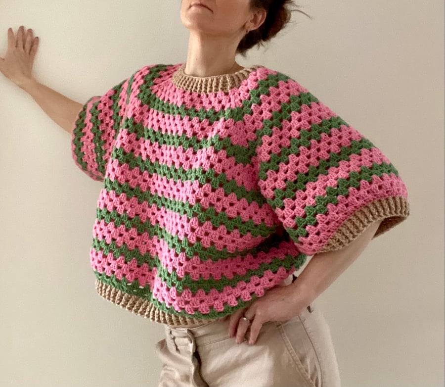 Strawberry Crochet Top - Sweater 