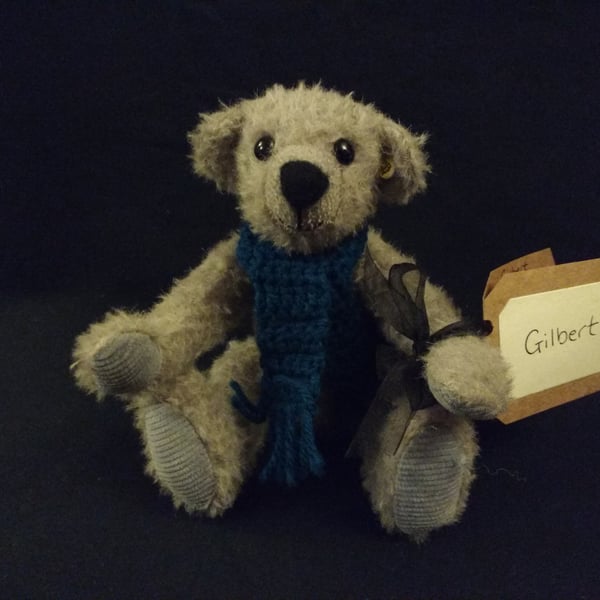 Traditional mohair teddy bear