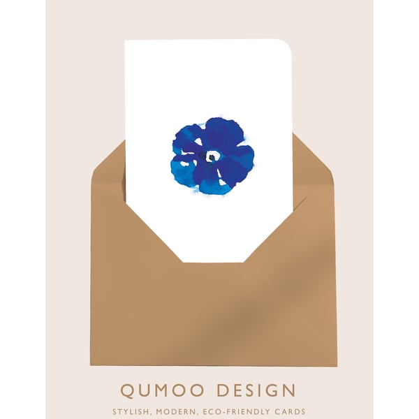 Forget Me Not blue spring flowers Greetings Card (QM 235)