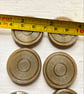 7 round brown coat buttons 3cm diameter  - Image 3