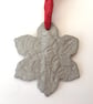 Christmas decoration, ceramic snowflake, ceramic hanger, handmade decoration - Image 2