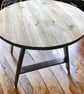 Circular Round Table, Custom Made Reclaimed Scaffold Boards - Industrial Frame L - Image 2