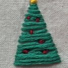 Embroidery Christmas tree card