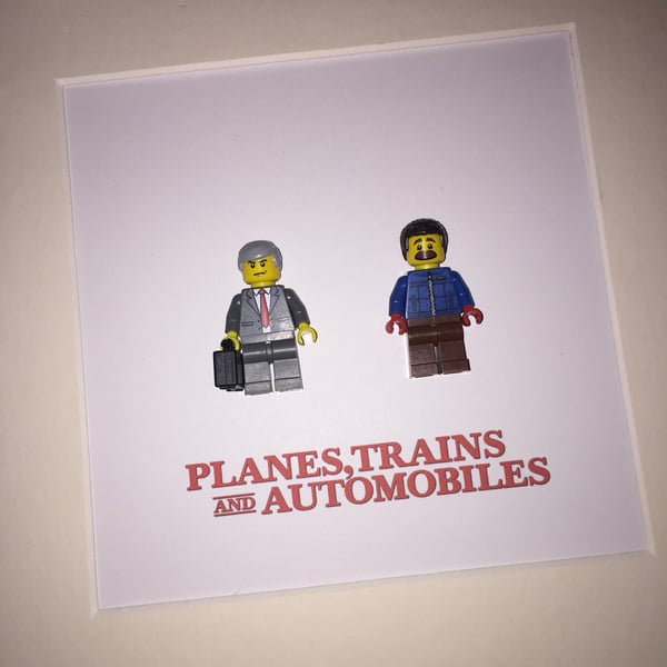 PLANES, TRAINS AND AUTOMOBILES - Framed custom Lego minifigures