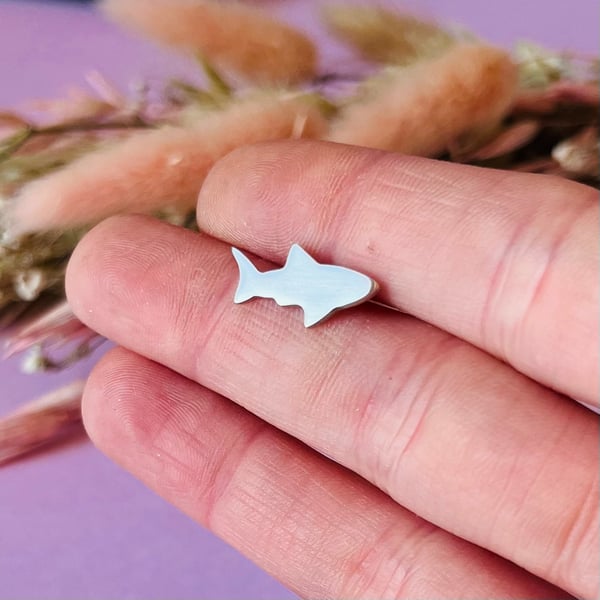 Great White Shark Pin - Sterling Silver 