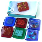 Choice of 4cm Fused Glass Dichroic or Millefiori Cabochons Jewellery Nuggets