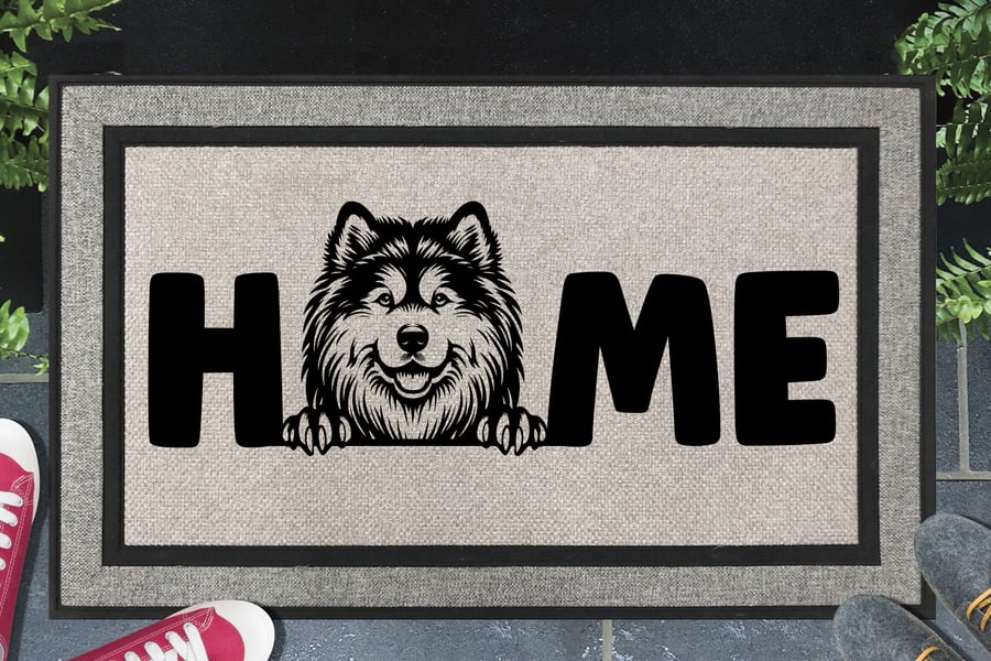 Alaskan Malamute Home Door Mat - All Weather Doormat - 45x70cm 